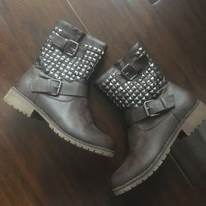 Studded Moto Boots